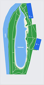 Parkplätze am Kuhsee Kuhsee Karte Klein1