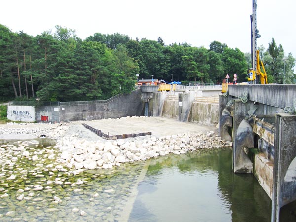 Kuhsee Baustelle Hochablass Kraftwerk wasserkraftwerk hochablass baustelle von unten